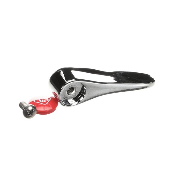 T&S Brass Lever Handle, Red Index (T&S Logo), Screw 001637-45NS